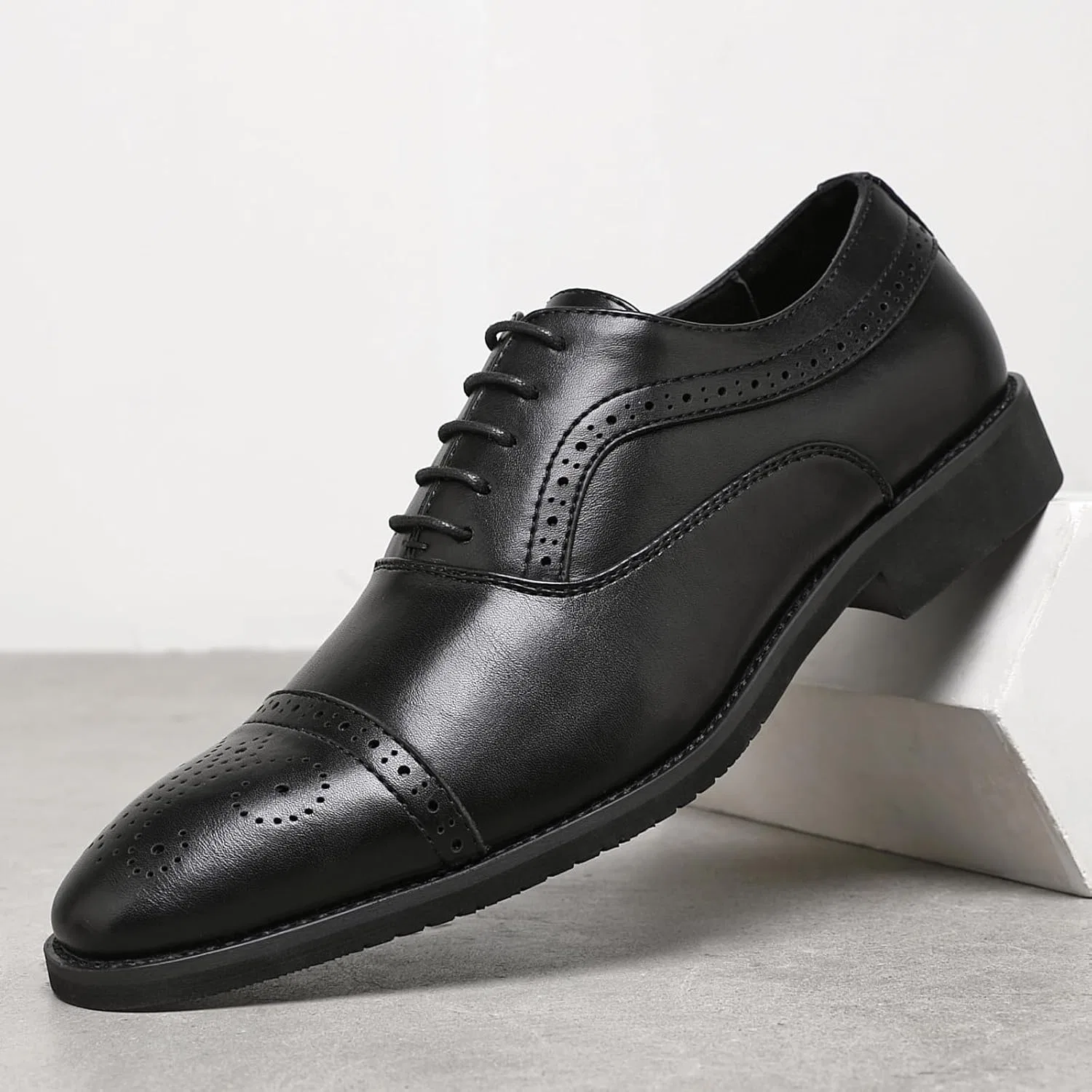 Туфли Ahico Herrenschuhe, klassisch, Schnürschuh, Oxford, formelle Zehenkappe, Schwarz — фото 3