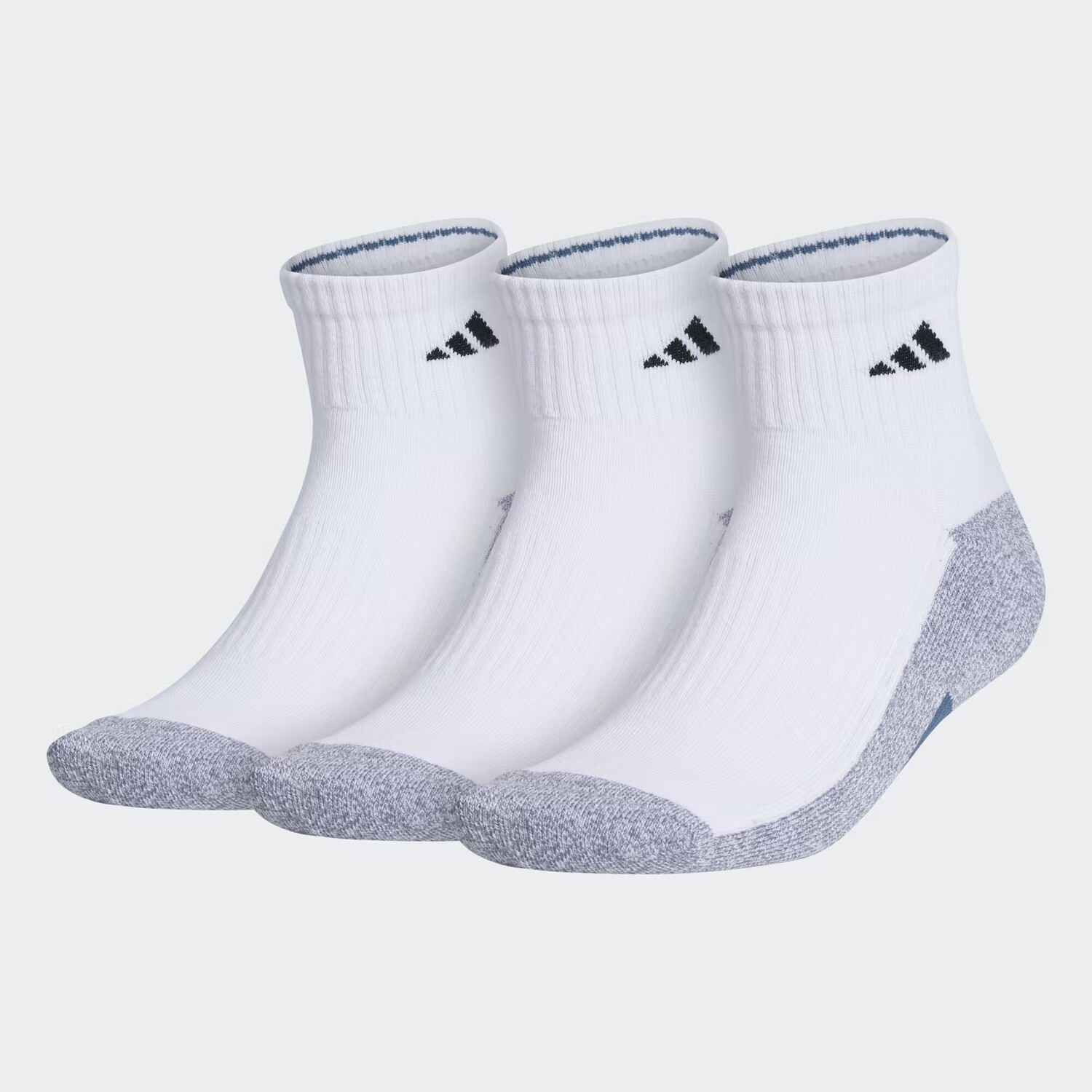 Мягкие носки размером X-четверть, 3 пары Adidas, White