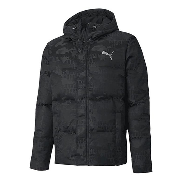 

Куртка camo down jacket 'black white' Puma, черный