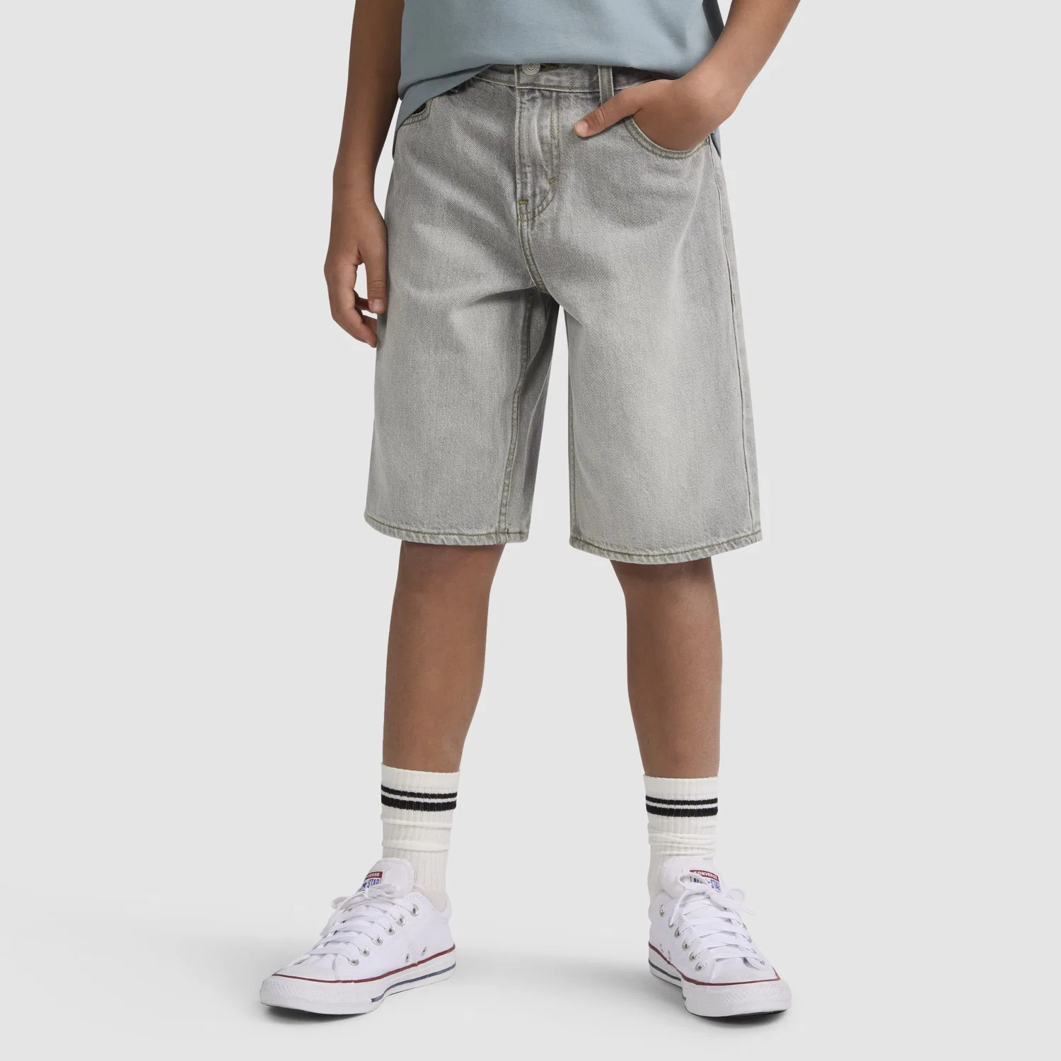 Шорты для скейтбординга, большие размеры для мальчиков 8-20 лет Levi's, Light Wash
