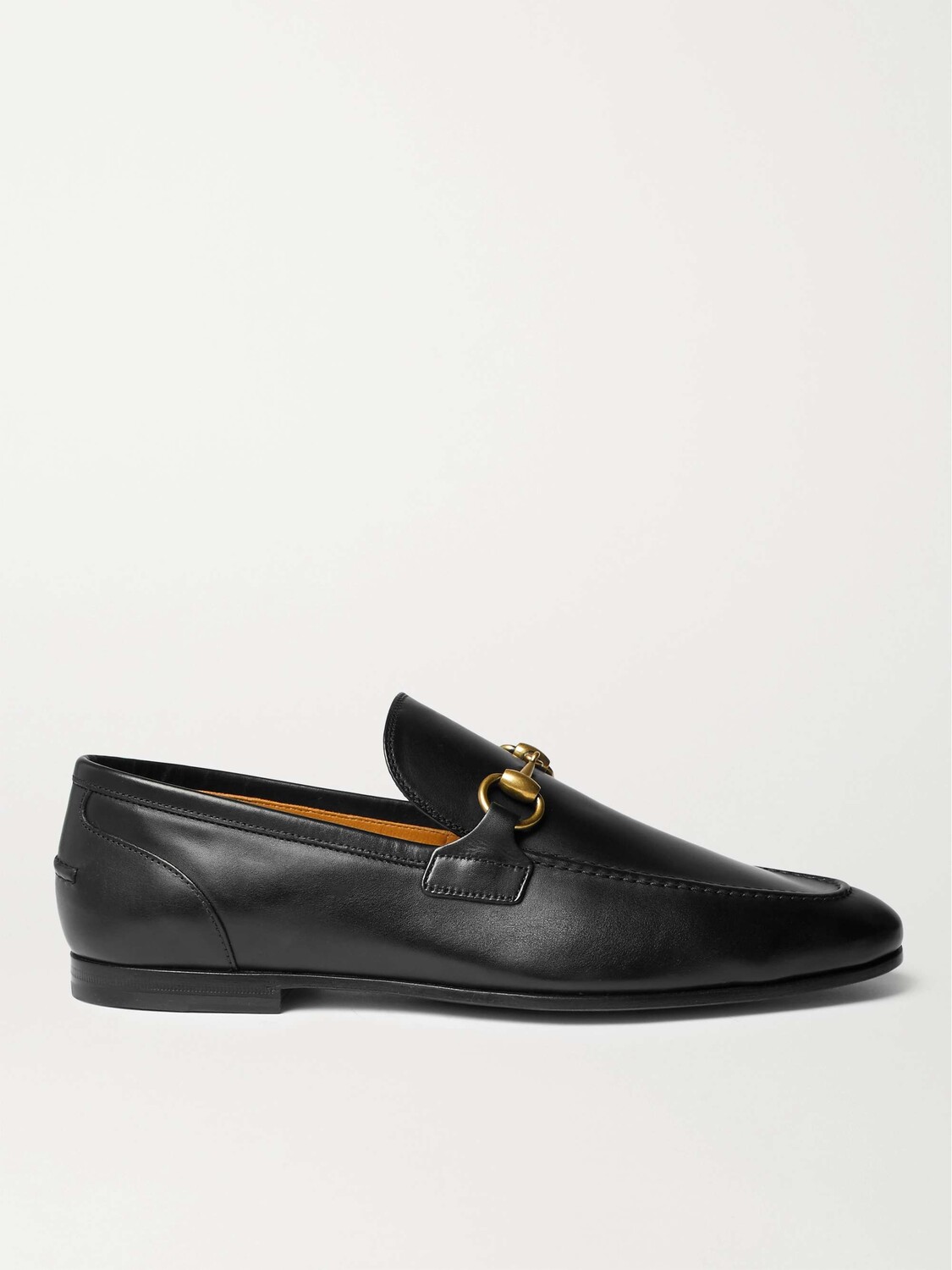 

Кожаные лоферы Jordaan Horsebit GUCCI, черный