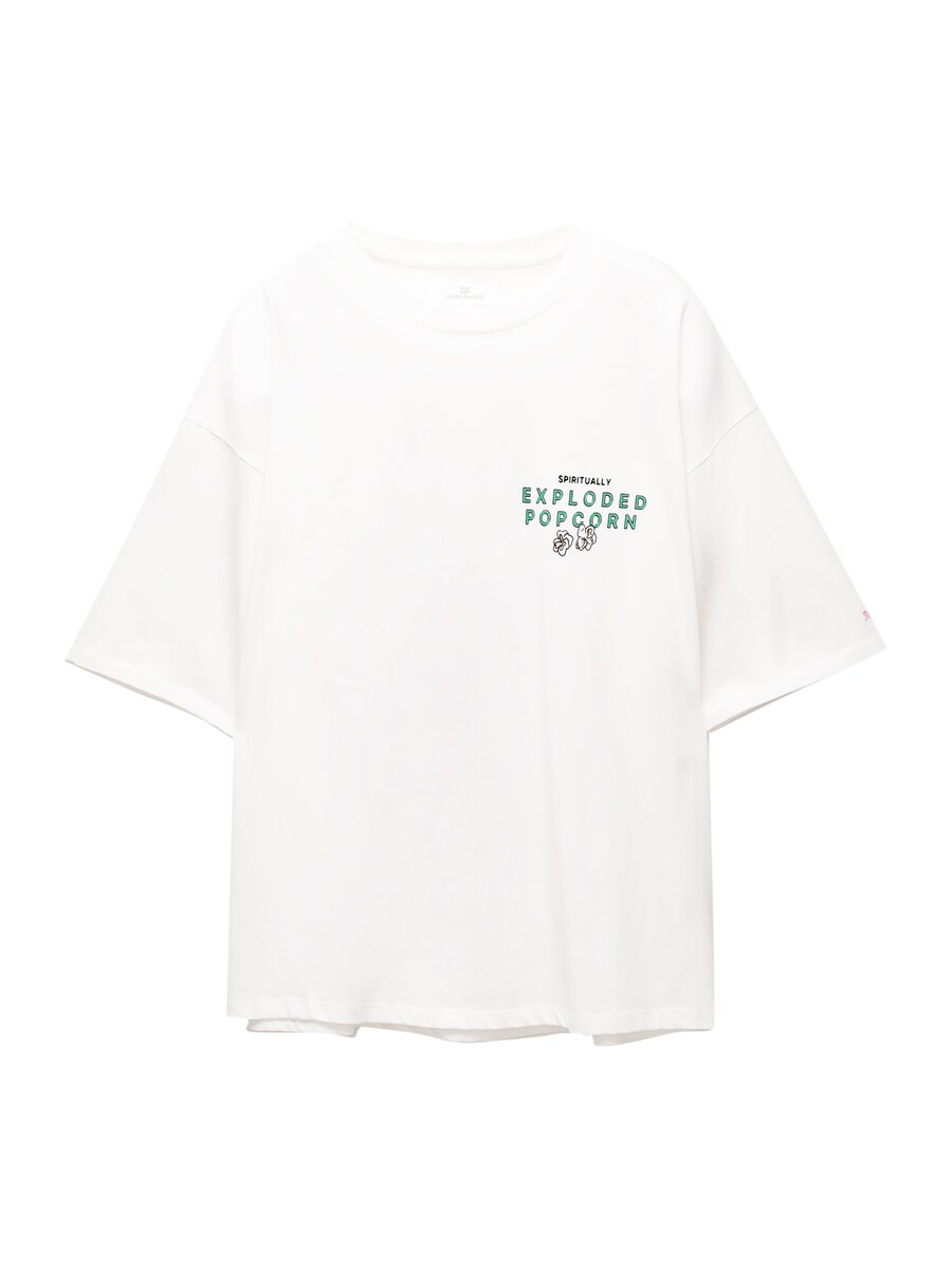 

Рубашка Pull&Bear PACIFIC POPCORN, белый