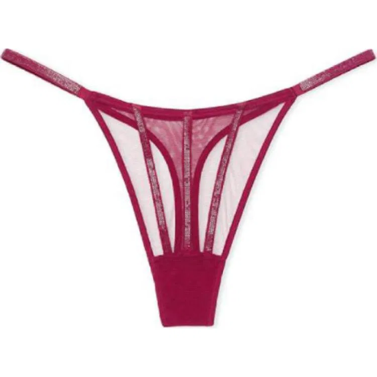 Трусы-танга Victoria's Secret Big Show Collection Burgundy