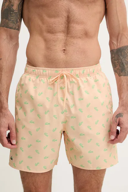 Плавки мужские быстросохнущие Lacoste, оранжевый — фото 2