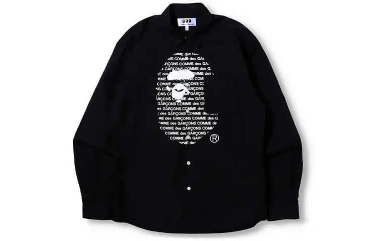 

Рубашка Comme Des Garcons X Ape Head Series Рубашка унисекс A Bathing Ape, черный