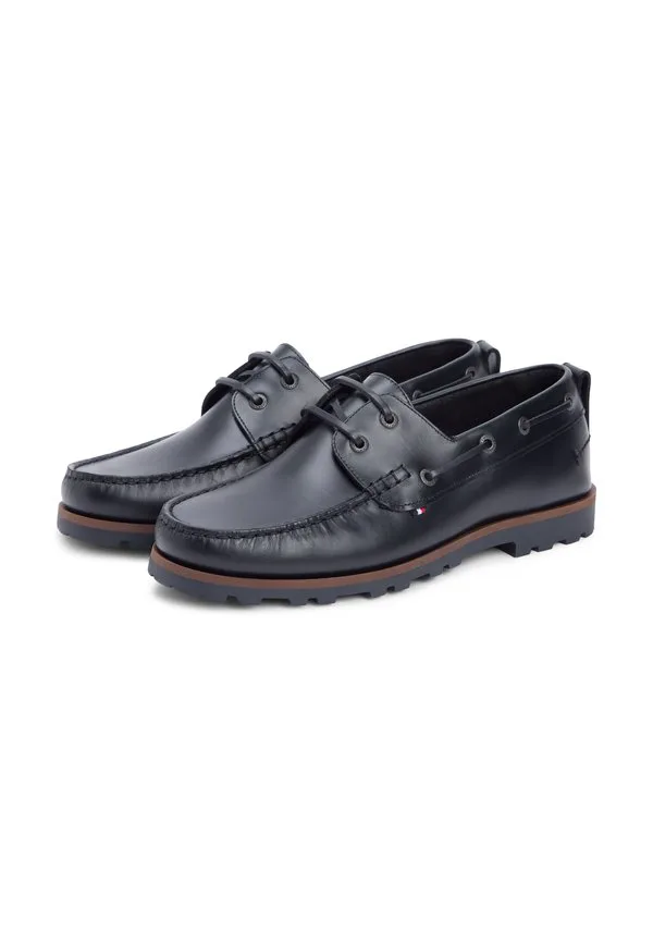 Легкие лодочные туфли с кожаными шипами Tommy Hilfiger, Black — фото 2