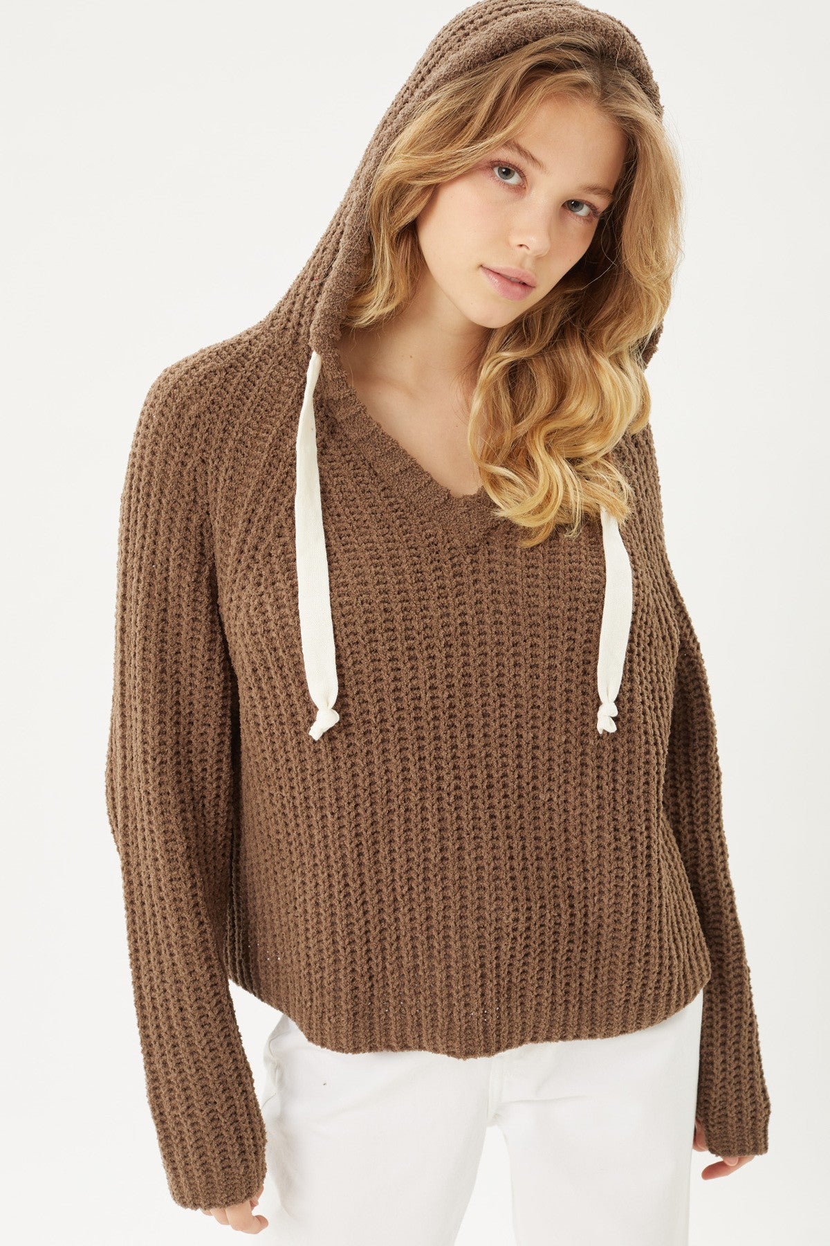 

Пуловер с капюшоном и свитером FASHNZFAB, цвет coco brown
