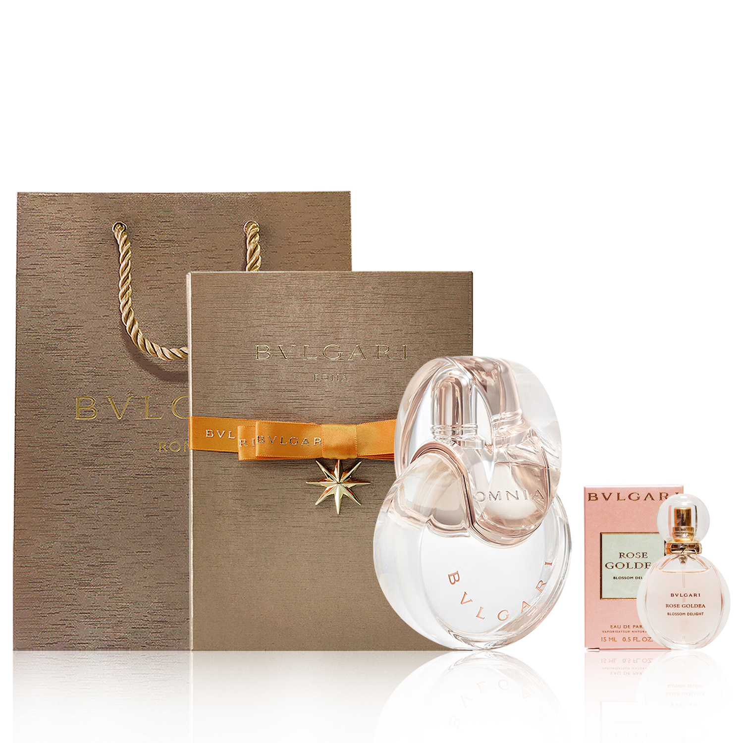 Набор духов Bvlgari: White Crystal Light, 50 мл + Flower Love Song, 10 мл — фото 4