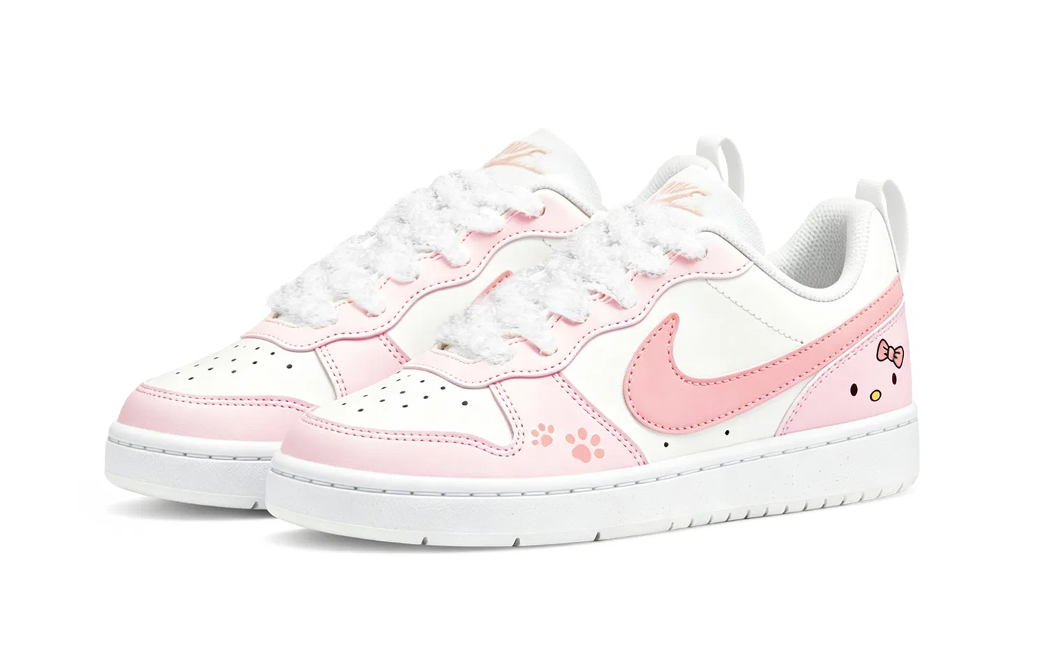 Кроссовки для скейтбординга Nike Court Borough Kids Pink White — фото 4