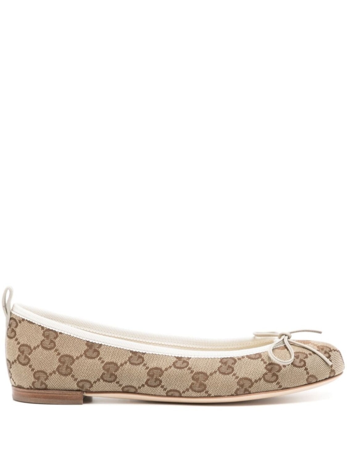 

Gucci балетки с узором GG Supreme, коричневый