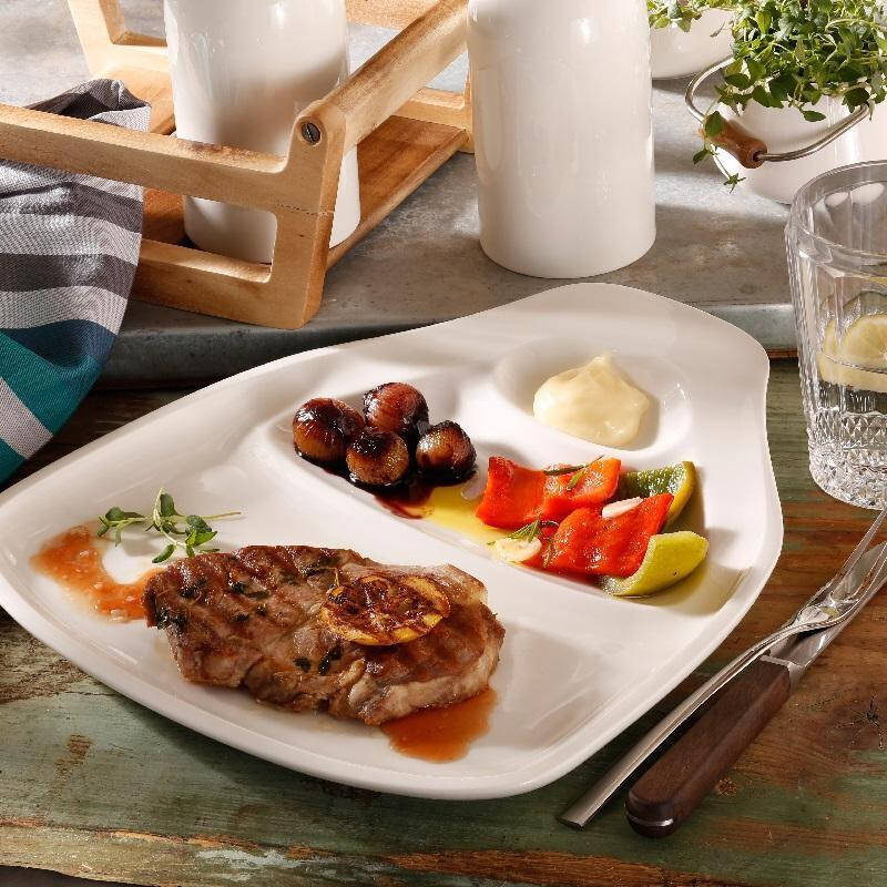 

Тарелка для стейка BBQ Passion L 30x29 см, набор 2 шт Villeroy & Boch, белый