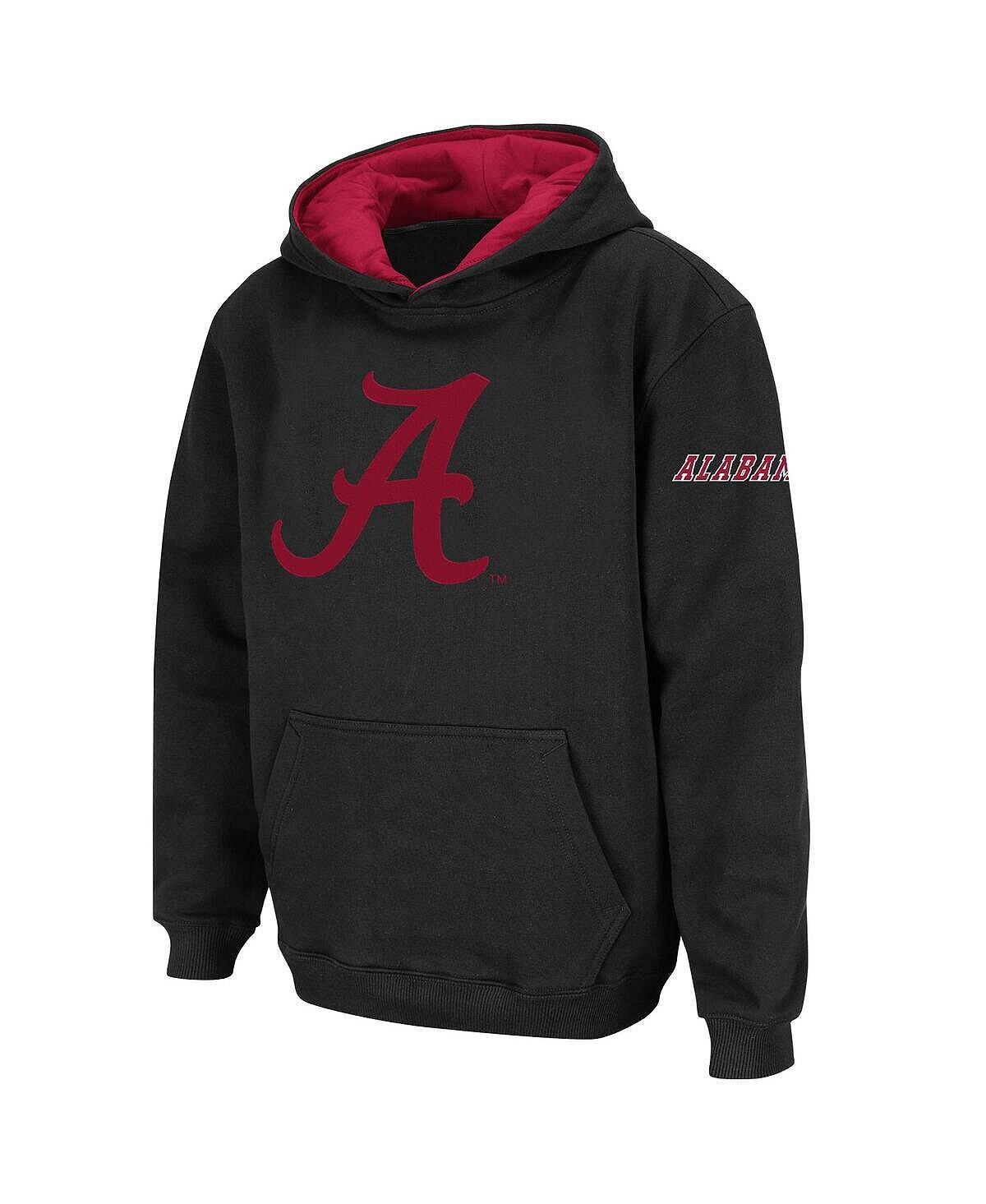 

Черный пуловер с капюшоном и большим логотипом Big Boys Alabama Crimson Tide Stadium Athletic