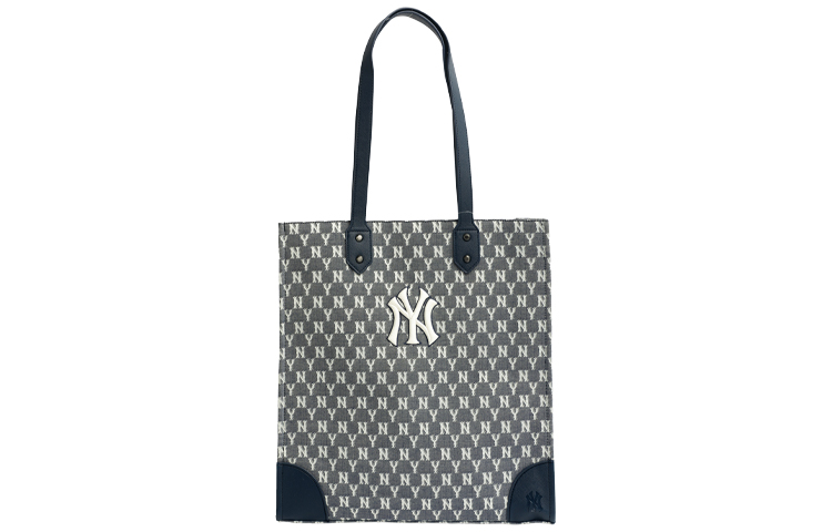 

Сумка-шоппер Monogram Collection из полиэстера, комбинированная сумка, унисекс наплечная сумка Tubas синий MLB