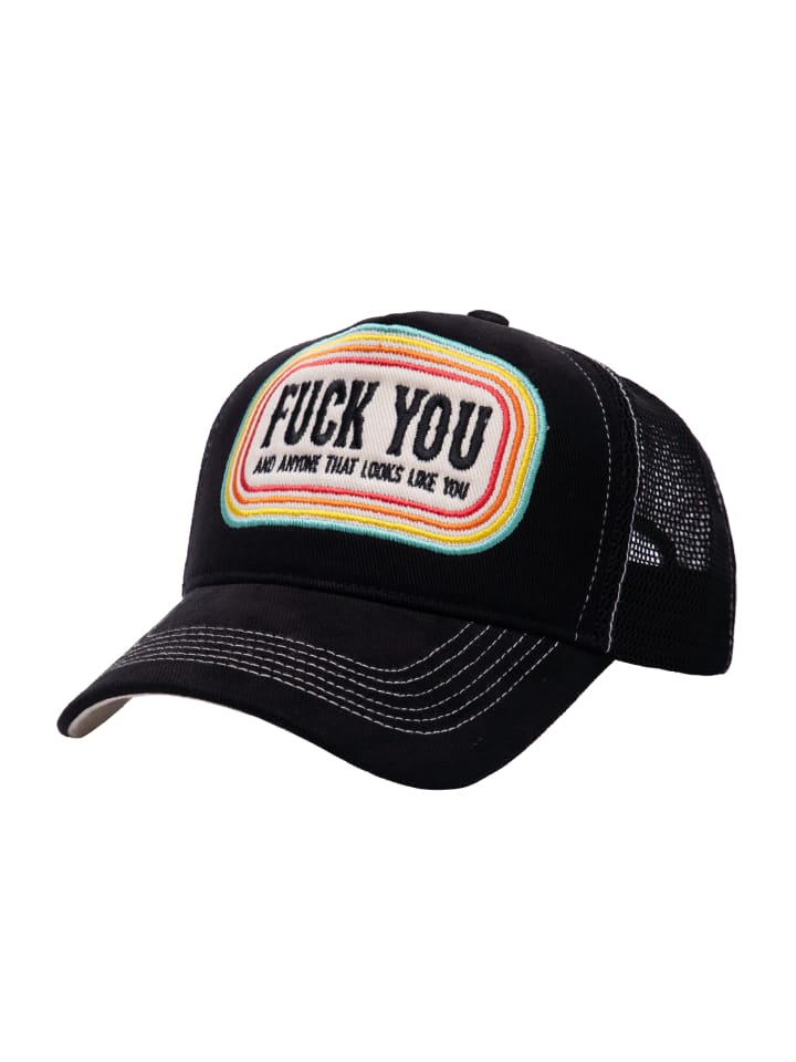 

Бейсболка King Kerosin Trucker Cap "F*ck You" в черном цвете