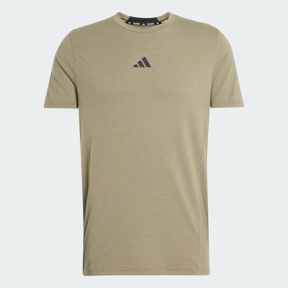 Спортивная футболка Adidas Designed for Training Workout Tee, цвет Olive Strata — фото 4