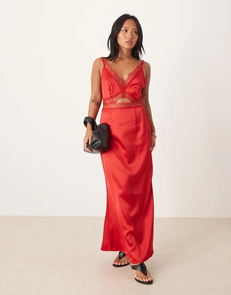 

Платье-комбинация мидакси Never Fully Dressed Petite Mimi в томатно-красном цвете