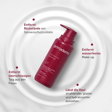 Primaderm Deep Cleansing Oil-to-Milk Face Cleanser Средство для снятия водостойкого макияжа для всех типов кожи 200 мл Prima-Derm — фото 3