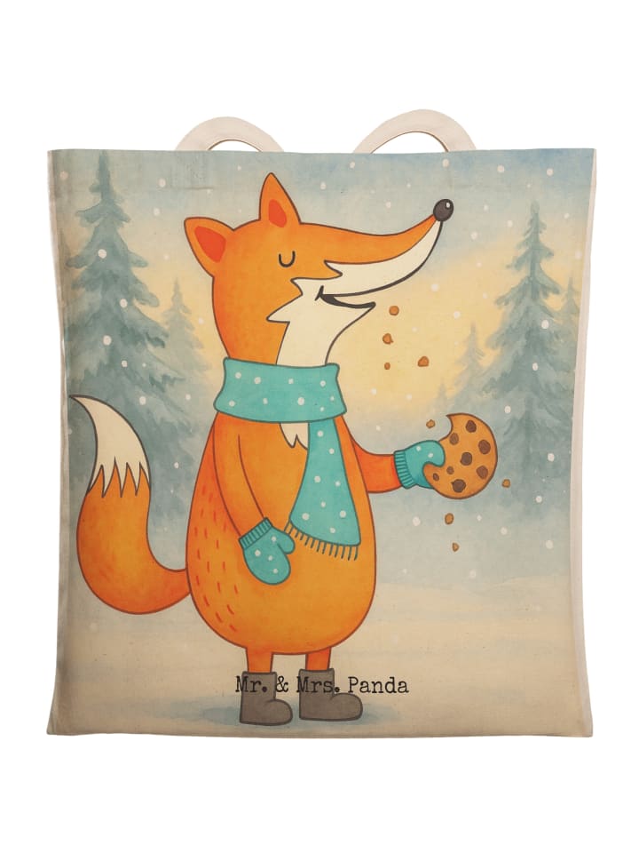 

Mr. & Mrs. Panda Сумка с изображением лисички на печенье, без слогана, белого цвета