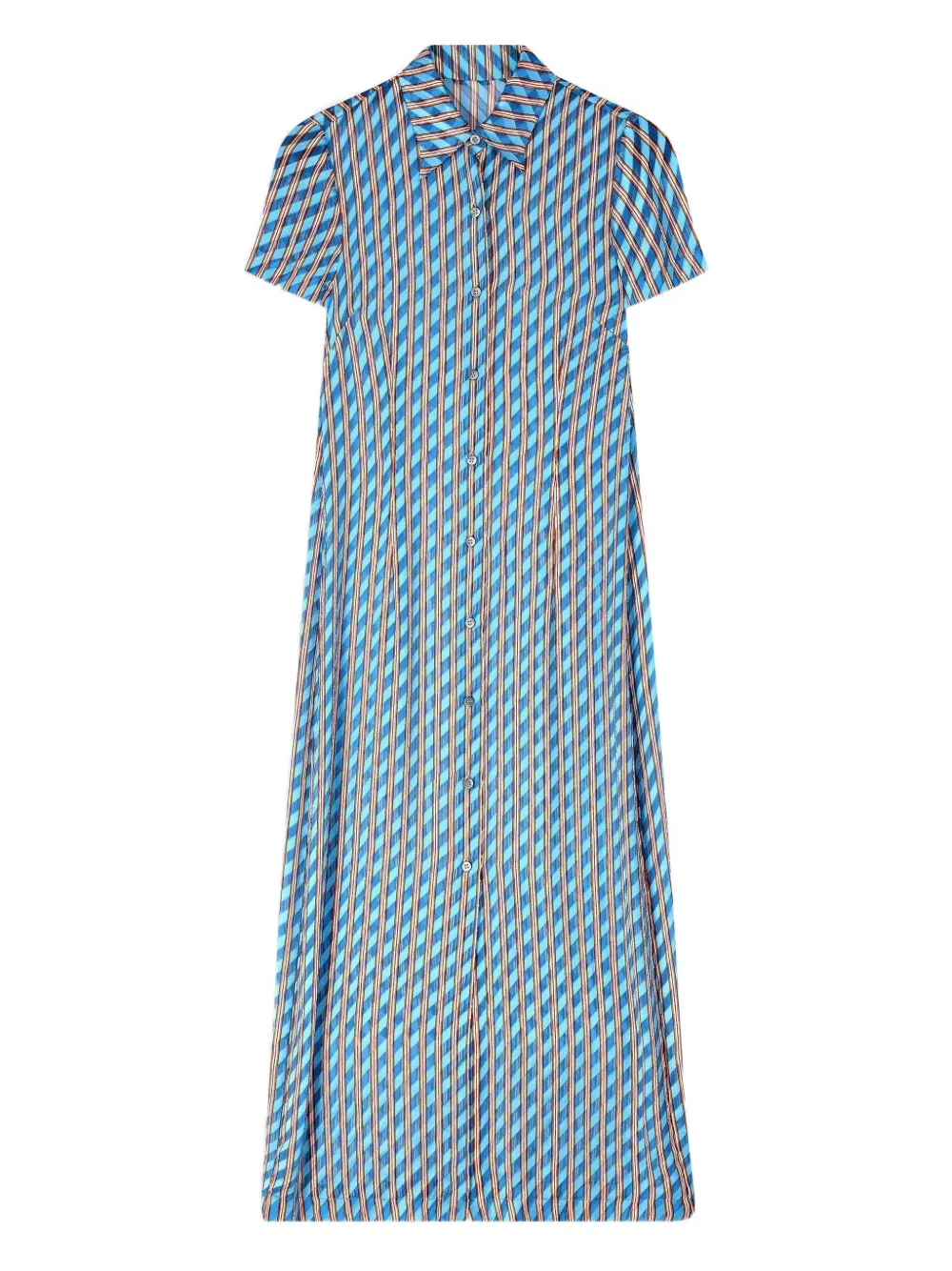 

Платье-рубашка длины миди Dries Van Noten, синий