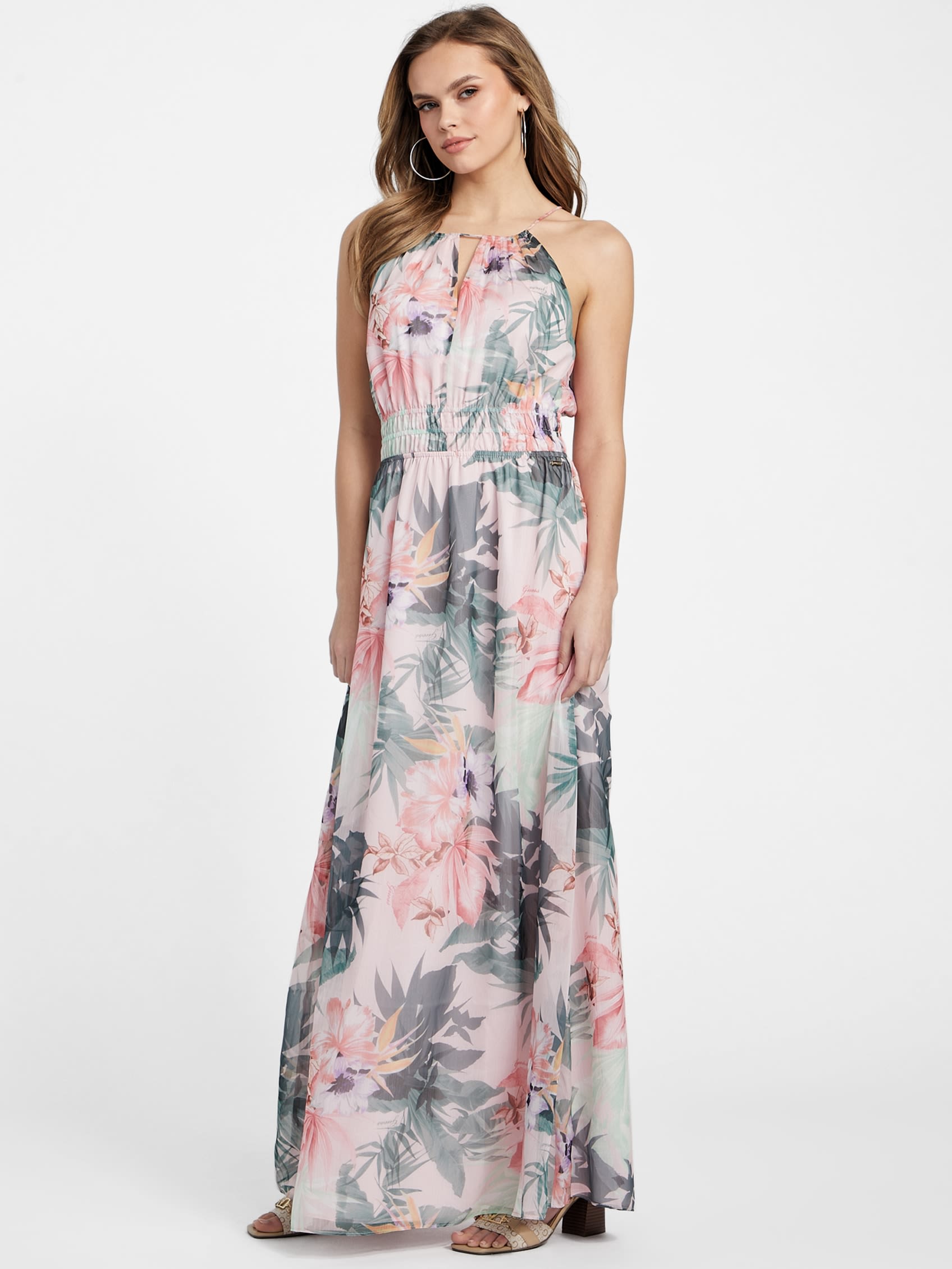 

Платье с принтом «Лола» Guess Factory, цвет hawaiian floral pink prin