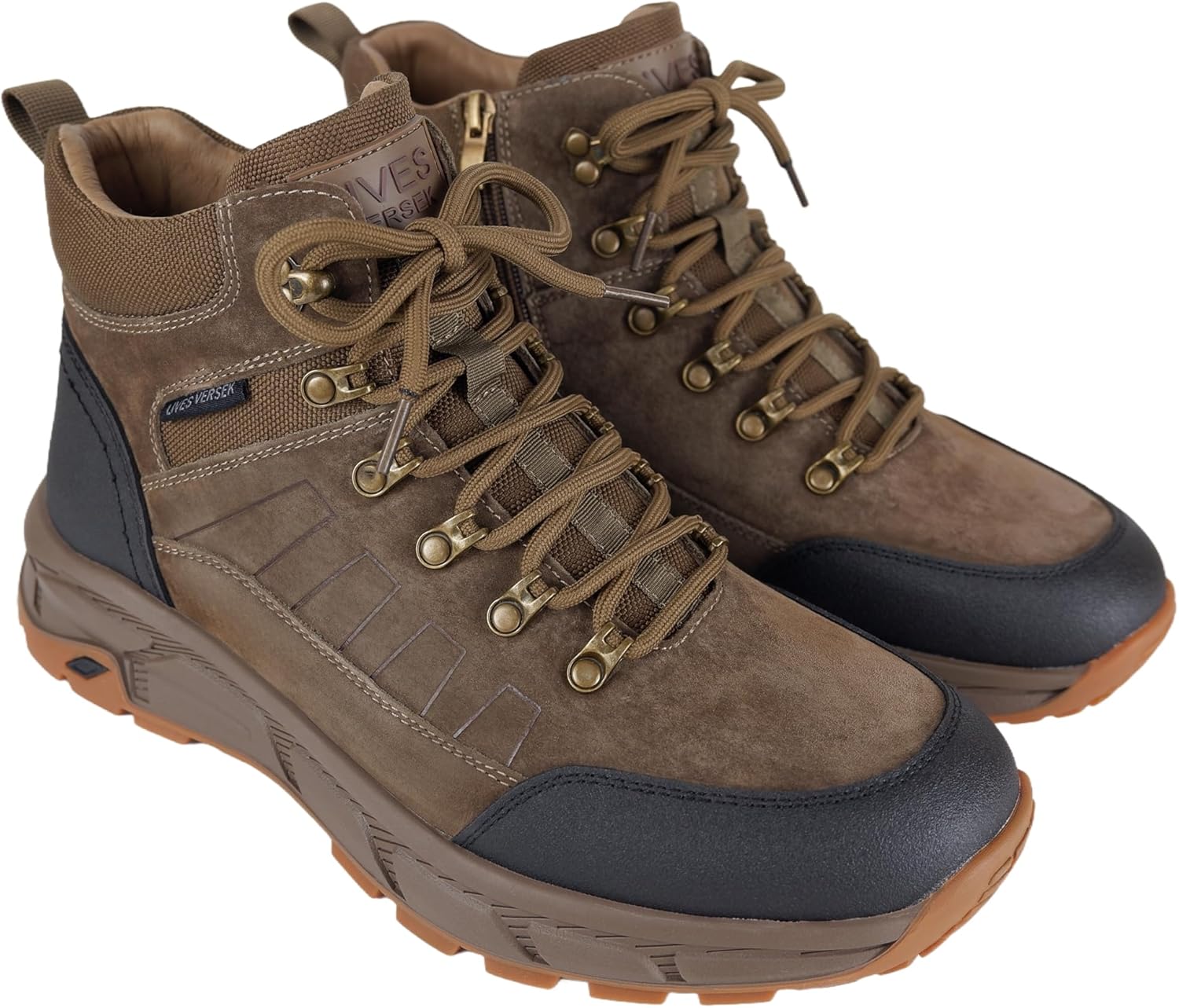 

Походные ботинки для активного отдыха, высокие ботинки на шнуровке, прочные треккинговые ботинки, резиновая подошва, противоскользящие горные ботинки Generic, коричневый/хаки