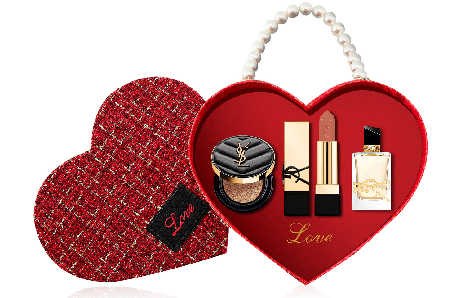 Подарочный набор Yves Saint Laurent Goddess Beloved Gift Set: кушон B20, 5 г + помада #314 + миниатюра парфюма Libre, 7,5 мл — фото 4