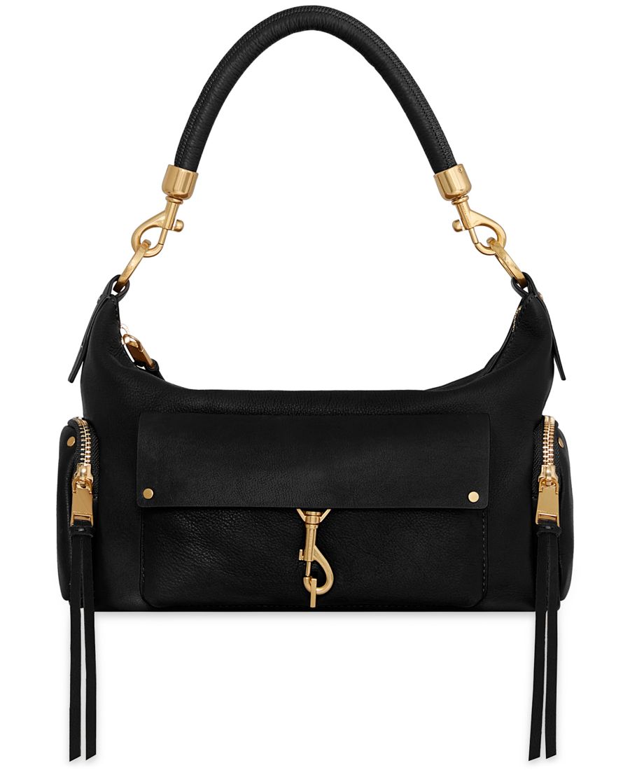 

Средняя кожаная сумка через плечо MAB Rebecca Minkoff, Black