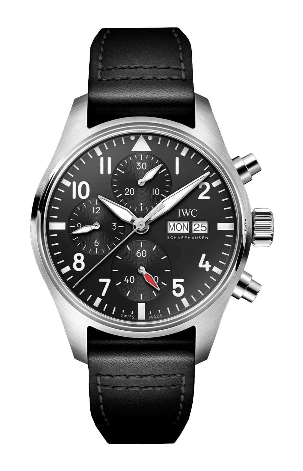 Пилотские часы-хронограф 41 - IW388111 IWC SCHAFFHAUSEN, серебряный