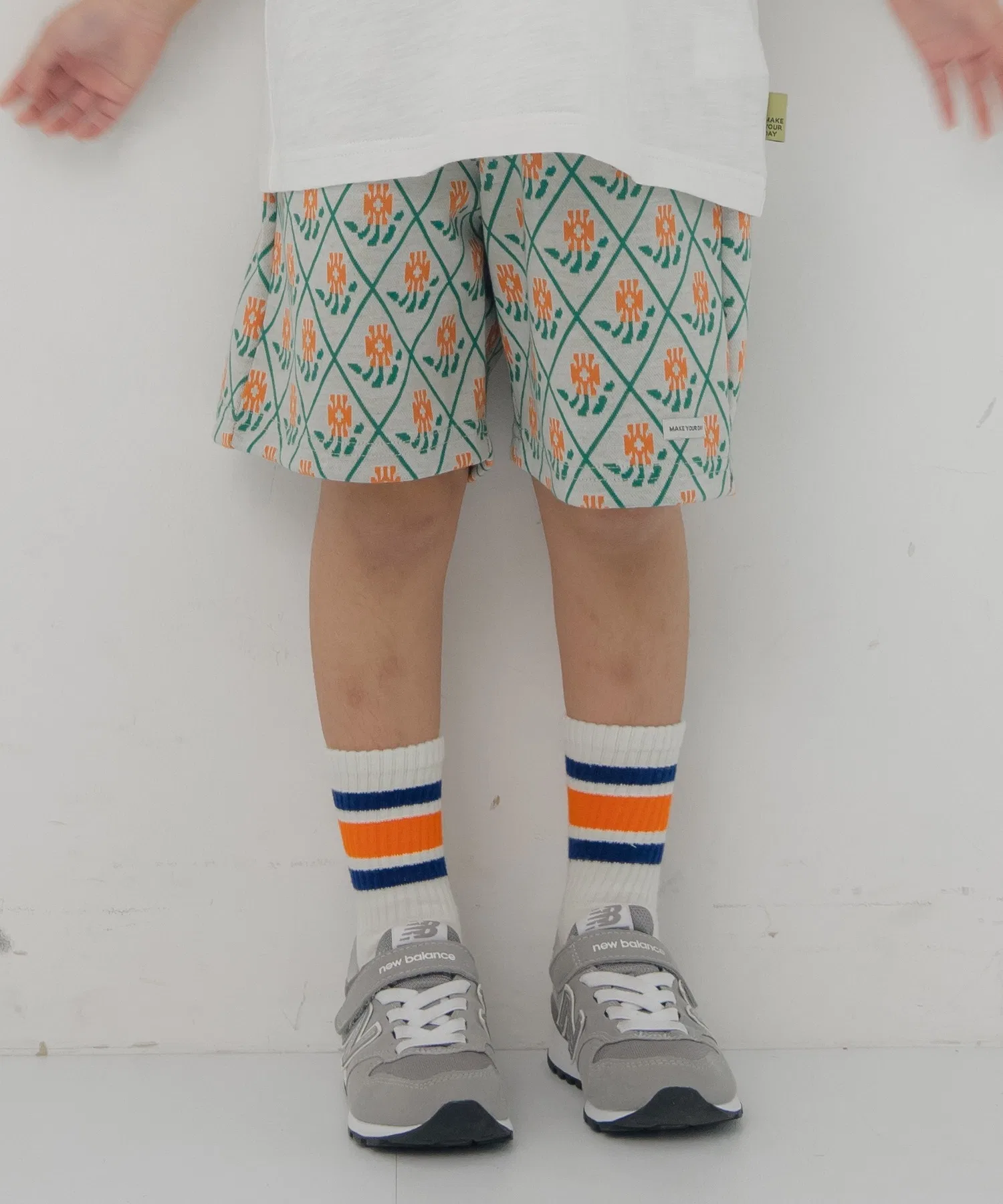 Детские шорты с цветочным принтом MAKE YOUR DAY 80-140 см оранжевые