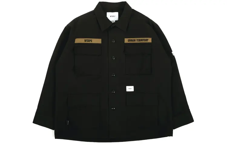 

WTAPS Рубашка с вышитым логотипом, Black