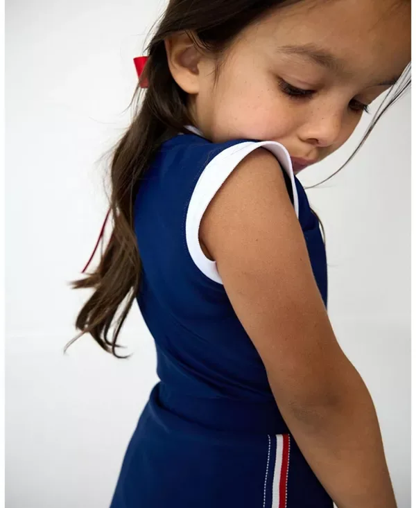 Майка-Маска - маленький ребенок, большой ребенок Courtside Kids, Navy — фото 4