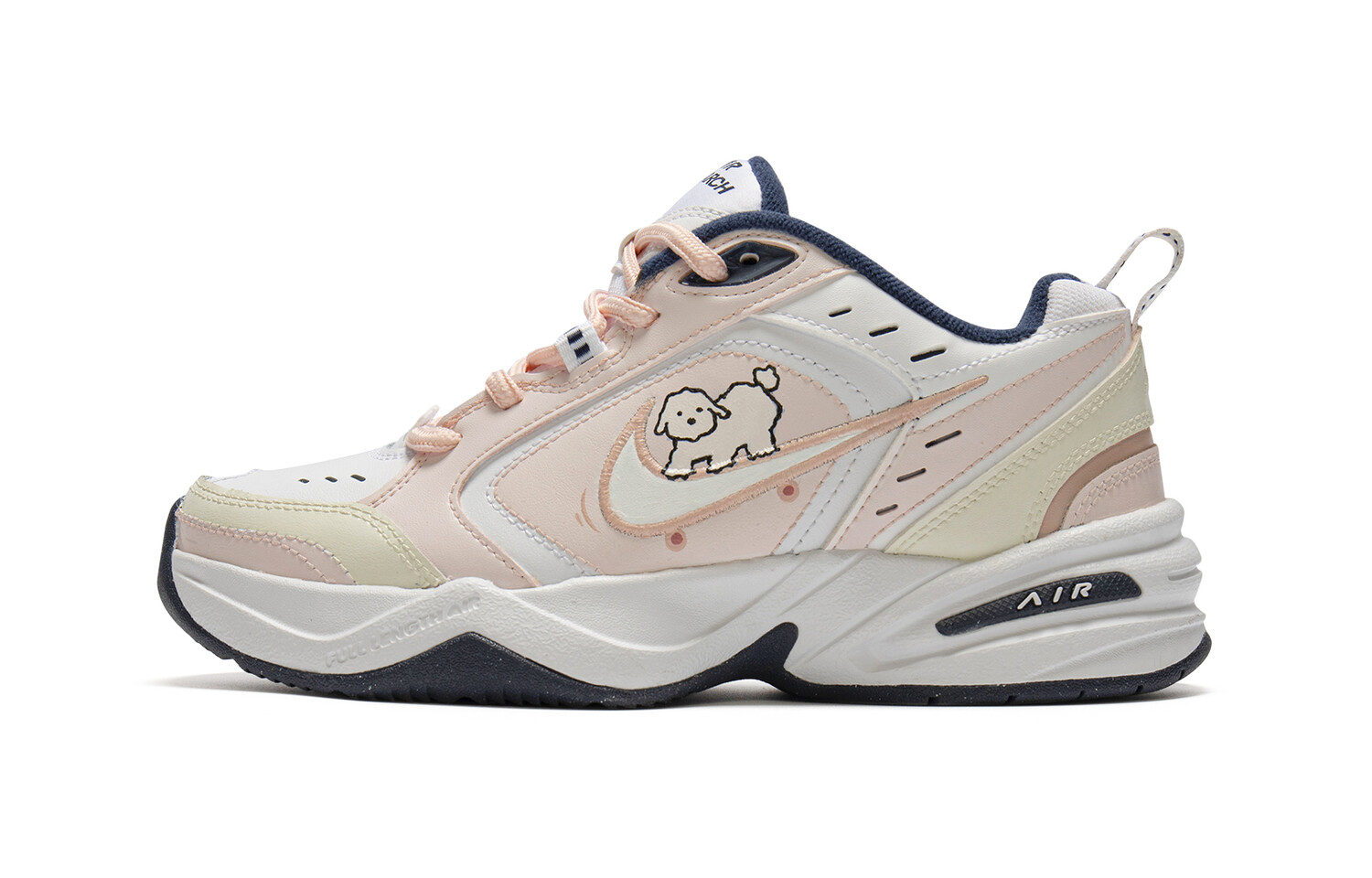 

Кроссовки Nike Air Monarch 4 Chunky Sneakers Unisex Low-top Pink, White And Yellow, цвет Lotus Color