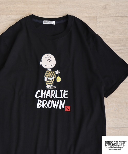 

Футболка с коротким рукавом, принт Peanuts, черный