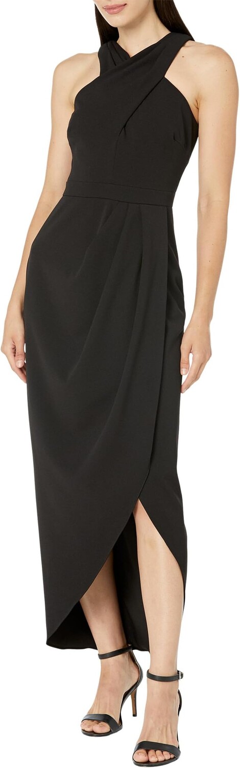 

Платье Scuba Crepe Halter Wrap XSCAPE, черный
