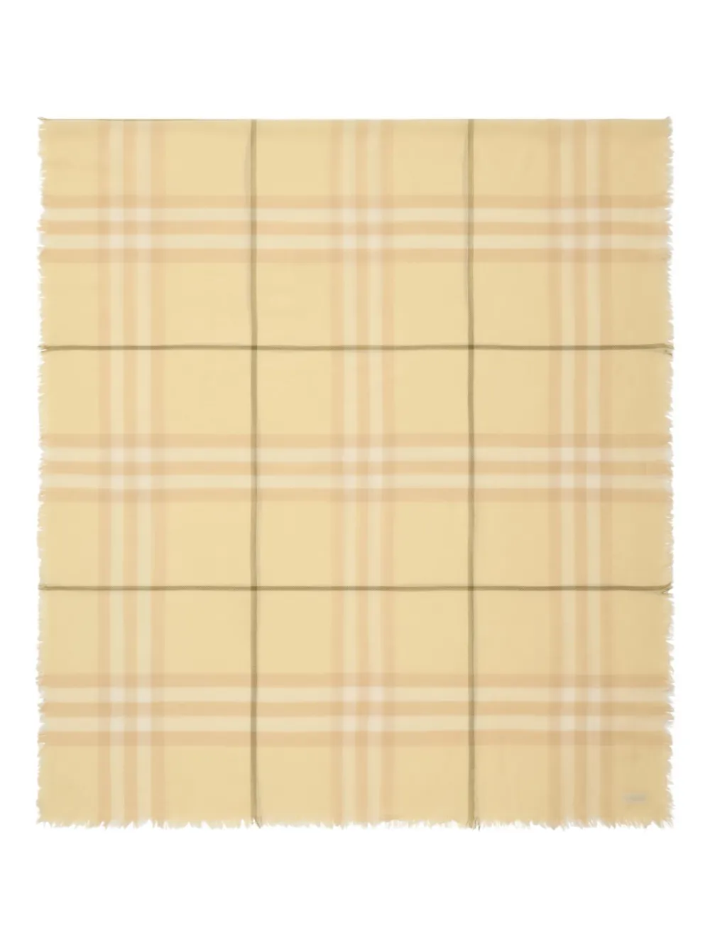 Шерстяной шарф в клетку Burberry, желтый