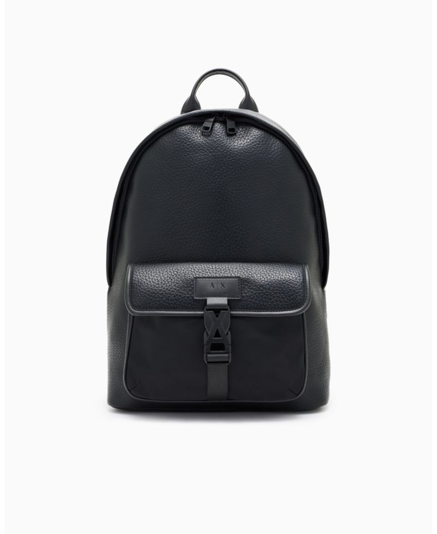 

Мужской рюкзак из зернистой искусственной кожи с пряжкой A|X Armani Exchange, Black