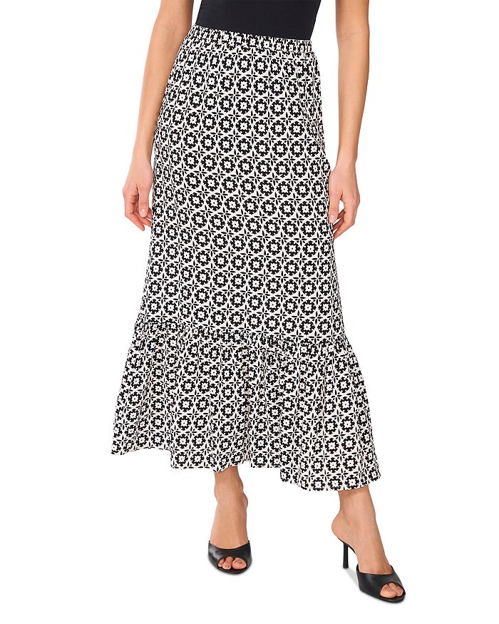 

Юбка миди с рюшами VINCE CAMUTO, белый