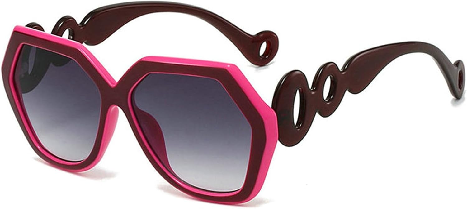 

Солнцезащитные очки Willochra Vintage Polygon Square для женщин, ретро-модные, с градиентным переходом цвета, для улицы, с защитой от УФ-излучения UV400, модные, с толстой оправой, C2