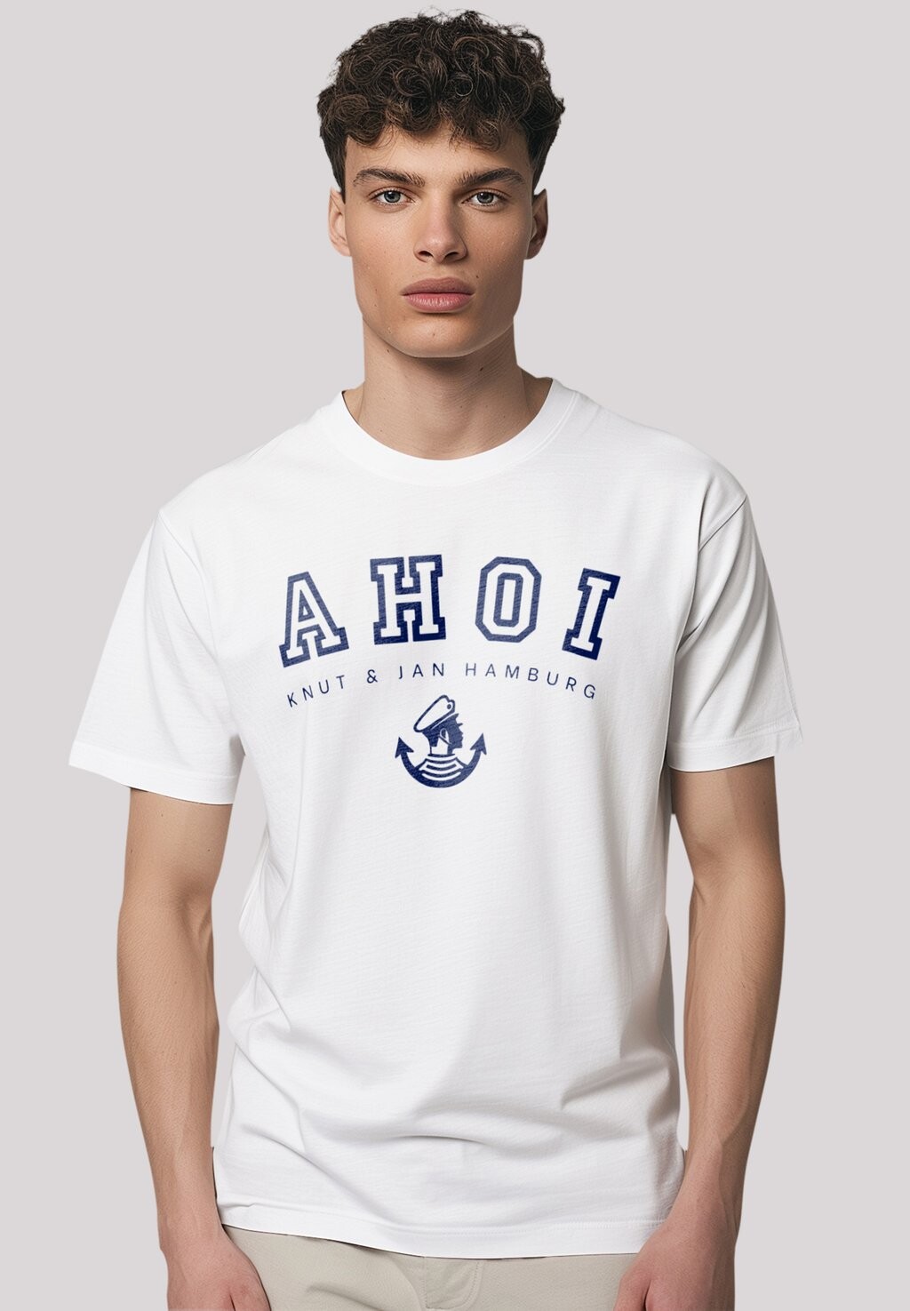 

Футболка с принтом AHOI KNUT JAN HAMBURG F4NT4STIC, белый