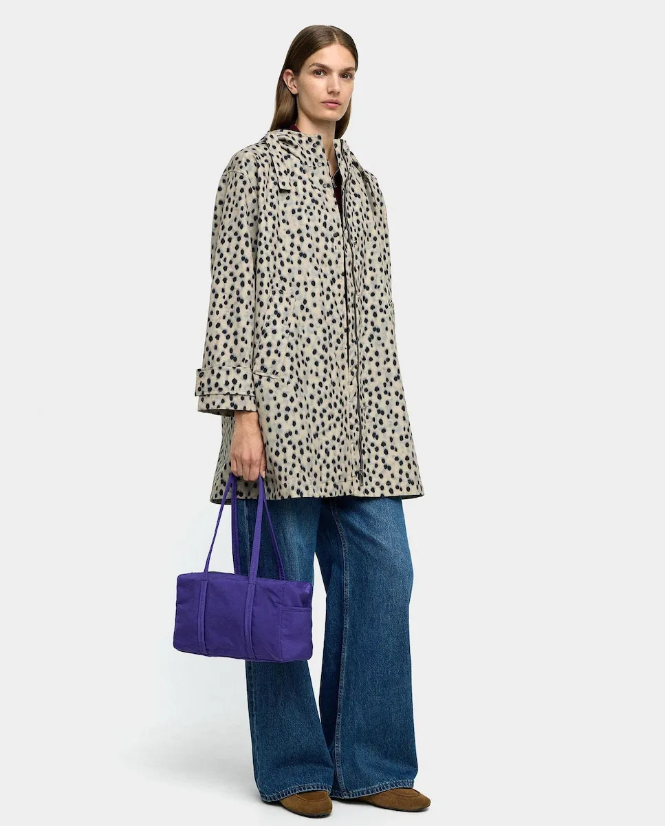 

Женская парка с капюшоном и карманами на кнопках с принтом в стиле анимал Parfois, коричневый