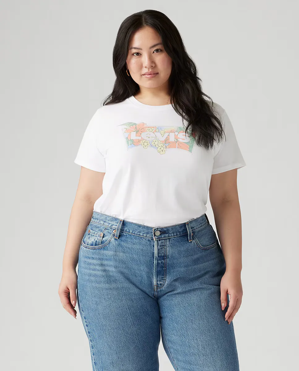

Женская футболка с короткими рукавами Levi's Plus, белый