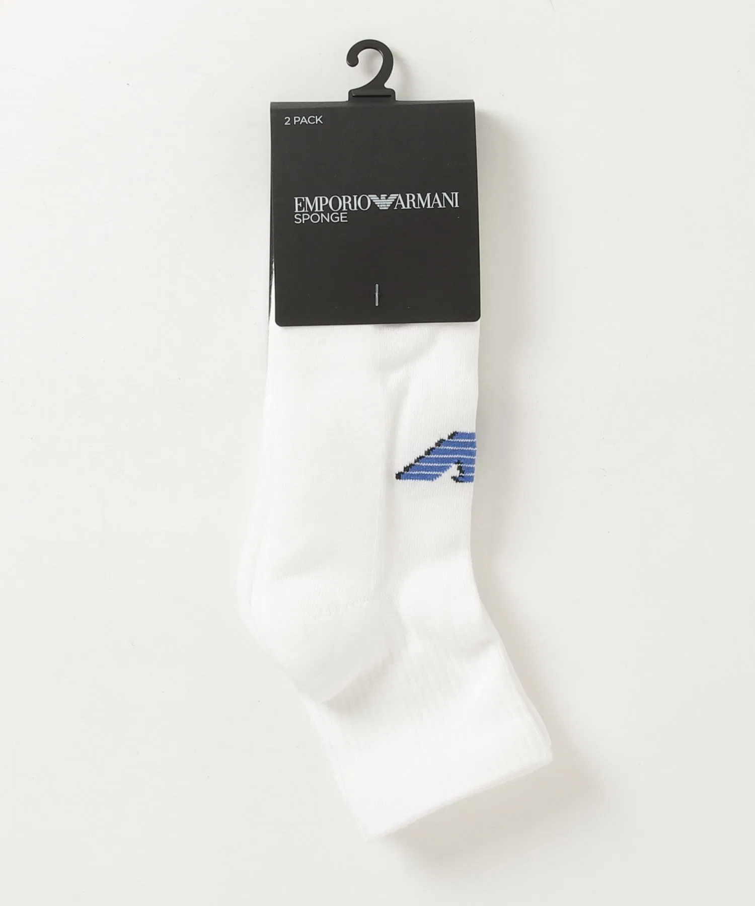 <Эксклюзивно онлайн> [Emporio Armani] Комплект из 2 пар коротких носков, махровая ткань, логотип орла — фото 3
