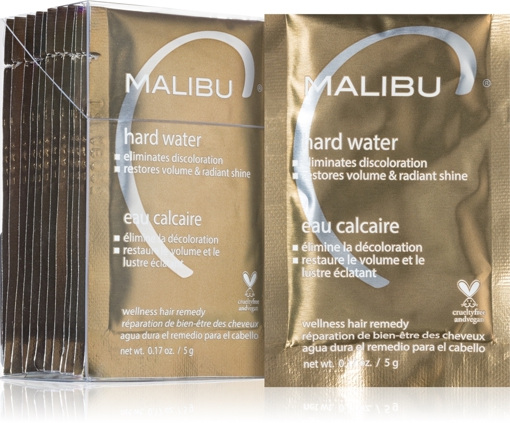

Средство для волос Wellness, детоксикация волос от жесткой воды Malibu C, 12× 5 гр