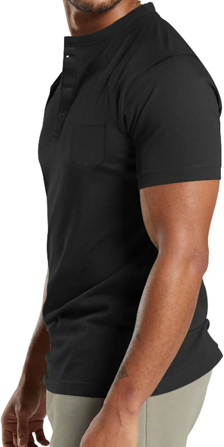 Мужская футболка-поло с коротким рукавом и карманом — фото 4