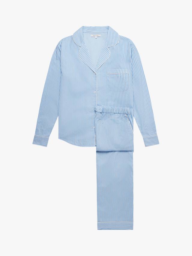 

Полосатый комплект пижамы с длинными рукавами из органического хлопка myza, Blue/White