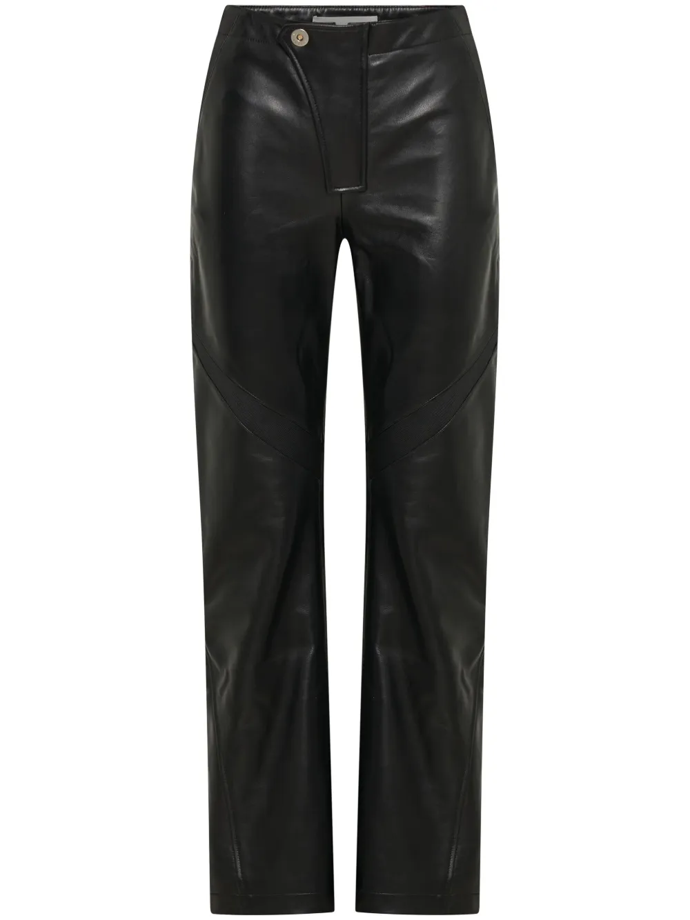 

Кожаные брюки со вставками Dion Lee, черный