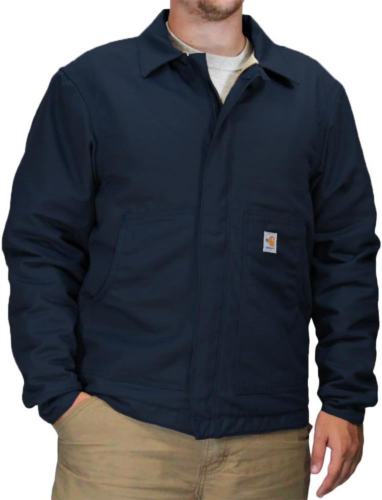 

Carhartt мужская большая-высокая огнестойкая куртка Dearborn из канваса, Dark Navy