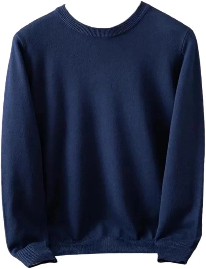 

Мужской свитер из мериносовой шерсти с длинным рукавом и круглым вырезом HEYDHSDC