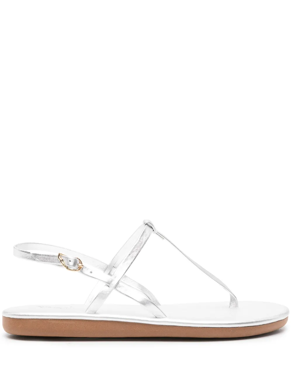 Сандалии Lito с тисненым логотипом Ancient Greek Sandals, серебряный