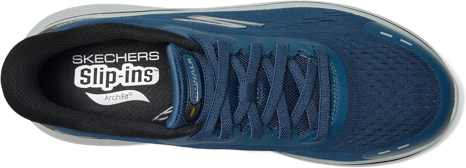 Мужские кроссовки Skechers Go Walk Arch Fit N-Joy без застежек с поддержкой свода стопы, темно-синий — фото 2